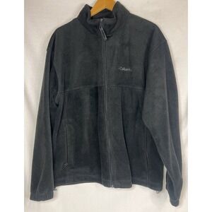 Columbia Fleece Full Zip Jacket Womens Size XL Black Outdoor Hiking Casual